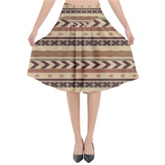 Christmas Textur 04 Flared Midi Skirt by artworkshop