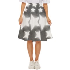 Snowflakes And Star Patterns Grey Stars Classic Short Skirt by artworkshop