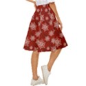 Snowflakes And Star Patternsred Snow Classic Short Skirt View3