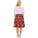 Snowflakes And Star Patternsred Snow Classic Short Skirt View4