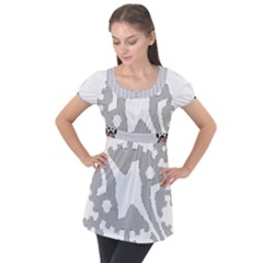 Im Fourth Dimension Black Instaforex  Puff Sleeve Tunic Top by imanmulyana