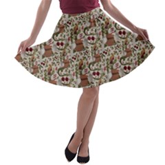 Ornaments A-line Skater Skirt by Gohar