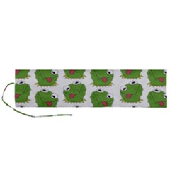 Kermit The Frog Pattern Roll Up Canvas Pencil Holder (l) by Valentinaart
