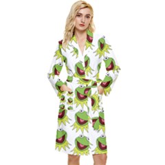 Kermit The Frog Long Sleeve Velour Robe by Valentinaart