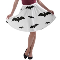Bat Pattern A-line Skater Skirt by Valentinaart