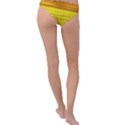 Yellow And Gold Horizontal Stripes - Abstract Art Ring Detail Bikini Bottom View2