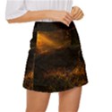 Sunset Forest Fall Sunbeams Nature Mini Front Wrap Skirt View3