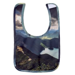 Mountains Sky Clouds Sunset Peak Overlook River Baby Bib by danenraven