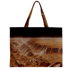 Mars Crater Planet Canyon Cliff Nasa Astronomy Zipper Mini Tote Bag by danenraven