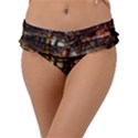 New York City Panorama Urban Hudson River Water Frill Bikini Bottom View1