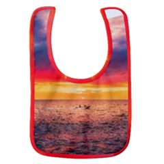 Denmark Sunset Dusk Sky Clouds Sea Ocean Water Baby Bib by danenraven
