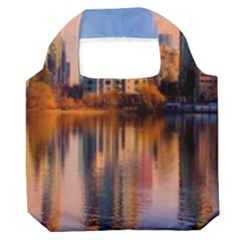 Vancouver Canada Sea Ocean Reflections Skyline Premium Foldable Grocery Recycle Bag by danenraven