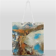 Abstract Mountains Landscape Tabloid Texture Full Print Rope Handle Tote (large) by danenraven