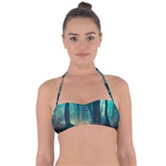 Magical Forest Forest Painting Fantasy Halter Bandeau Bikini Top by danenraven