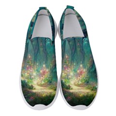 Magical Forest Forest Painting Fantasy Women s Slip On Sneakers by danenraven