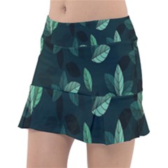 Leaves Pattern Classic Tennis Skirt by artworkshop
