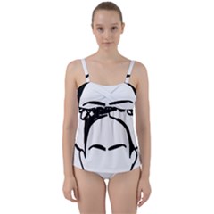 Frida Kahlo  Twist Front Tankini Set by Sobalvarro