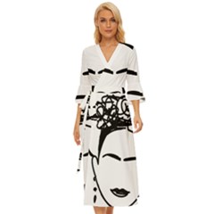 Frida Kahlo  Midsummer Wrap Dress by Sobalvarro