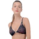 Waterfall Cascade Mountains Cliffs Northern Lights Knot Up Bikini Top View1