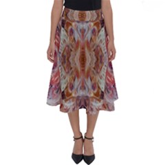 Pastels Kaleidoscope Perfect Length Midi Skirt by kaleidomarblingart