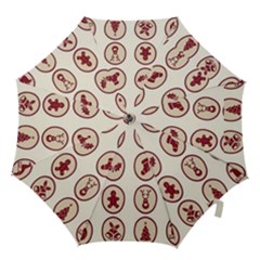Christmas Winter Symbols Hook Handle Umbrellas (small) by artworkshop