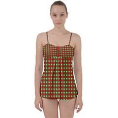 Lumberjack Plaid, Buffalo Plaid, Babydoll Tankini Set by artworkshop