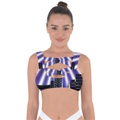 Superhero City Background Bandaged Up Bikini Top by artworkshop