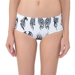 Tattoo Pattern Coin Purse Mid-waist Bikini Bottoms by artworkshop