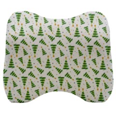 Christmas Tree Pattern Christmas Trees Velour Head Support Cushion by Ravend
