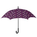 Background Halloween Pattern Pumpkin Skeleton Bat Hook Handle Umbrellas (Small) View3