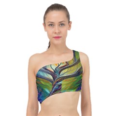 Tree Magical Colorful Abstract Metaphysical Spliced Up Bikini Top  by Ravend