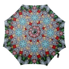 Geometric Symmetrical Symmetry Data Futuristic Hook Handle Umbrellas (large) by Ravend