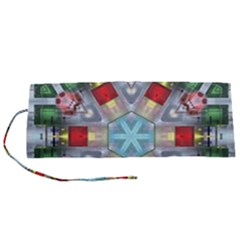 Geometric Symmetrical Symmetry Data Futuristic Roll Up Canvas Pencil Holder (s) by Ravend