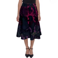 Granite Glitch Perfect Length Midi Skirt by MRNStudios