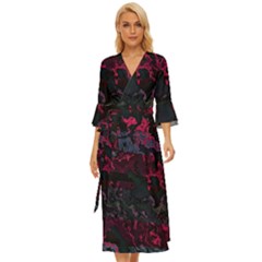 Granite Glitch Midsummer Wrap Dress by MRNStudios