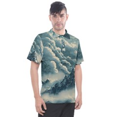Mountains Alps Nature Clouds Sky Fresh Air Art Men s Polo Tee by Pakemis