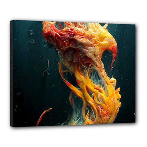Flame Deep Sea Underwater Creature Wild Canvas 20  X 16  (stretched) by Pakemis