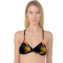 Flame Deep Sea Underwater Creature Wild Reversible Tri Bikini Top View1