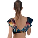 Flame Deep Sea Underwater Creature Wild Plunge Frill Sleeve Bikini Top View2