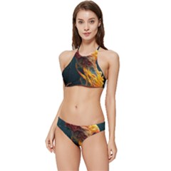 Flame Deep Sea Underwater Creature Wild Banded Triangle Bikini Set by Pakemis