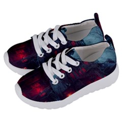 Haunted House Halloween Cemetery Moonlight Kids  Lightweight Sports Shoes by Pakemis