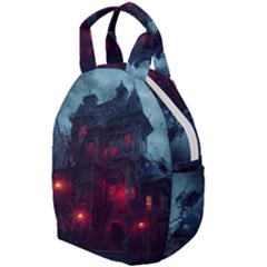 Haunted House Halloween Cemetery Moonlight Travel Backpacks by Pakemis