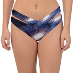 Space Cosmos Galaxy Stars Black Hole Universe Double Strap Halter Bikini Bottom by Pakemis