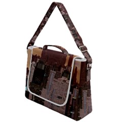 Skyline Skyscrapers Futuristic Sci-fi Panorama Box Up Messenger Bag by Pakemis