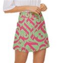 Pattern Ornament Gothic Style Elegant Font Tattoos Mini Front Wrap Skirt View3