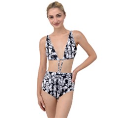 Graffiti Spray Can Characters Seamless Pattern Tied Up Two Piece Swimsuit by Pakemis