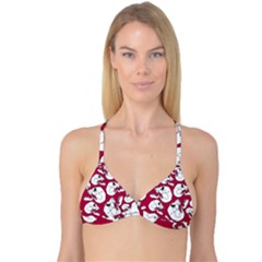 Terrible Frightening Seamless Pattern With Skull Reversible Tri Bikini Top by Pakemis