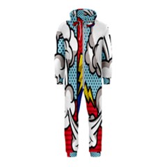 Rays Smoke Pop Art Style Vector Illustration Hooded Jumpsuit (kids) by Pakemis