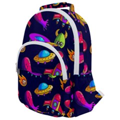 Space Pattern Rounded Multi Pocket Backpack by Pakemis