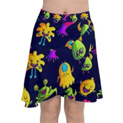 Space Patterns Chiffon Wrap Front Skirt by Pakemis